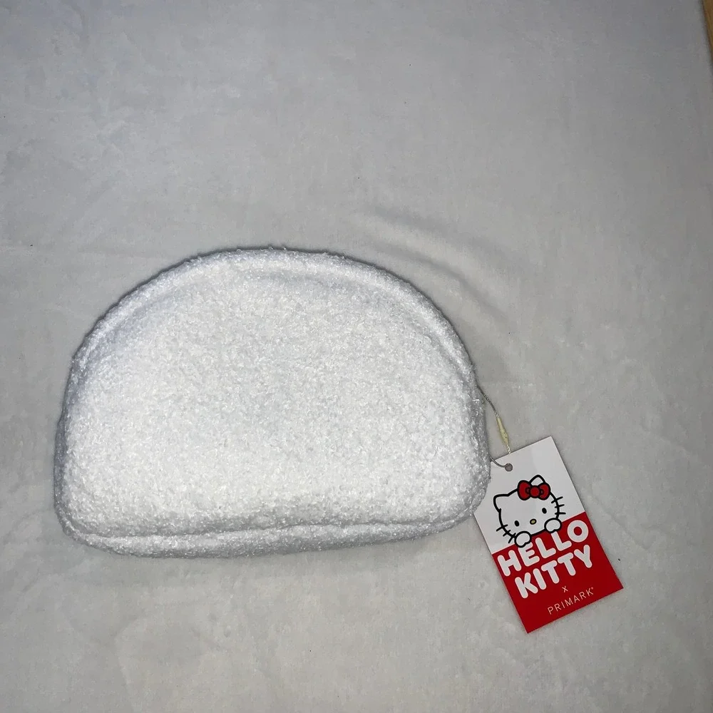 Hello Kitty x primark white red furry makeup cosmetics wallets bag new with tags